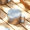 thumbnail image 4 of CHUNYAN Pure titanium double-layer coffee cup, tea cup set, travel cup, anti-scalding with handle,, 4 of 7