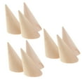 thumbnail image 1 of KLKCMS 9pcs Unpainted Cone Wedding Band Jewelry Display Stand Holder DIY Craft, 1 of 8