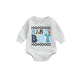 thumbnail image 2 of Aojekbee Baby Boys Romper Letter Print Long Sleeve Round Neck Adorable Fall Jumpsuits, 2 of 10