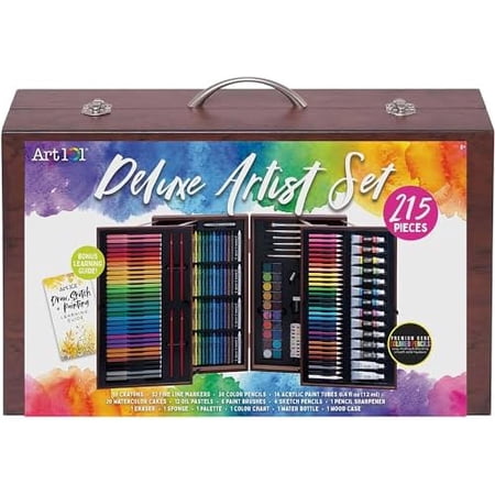 Art 101 Deluxe Art Set, Assorted Colors, 215 Pieces (53215)$$Art & Craft