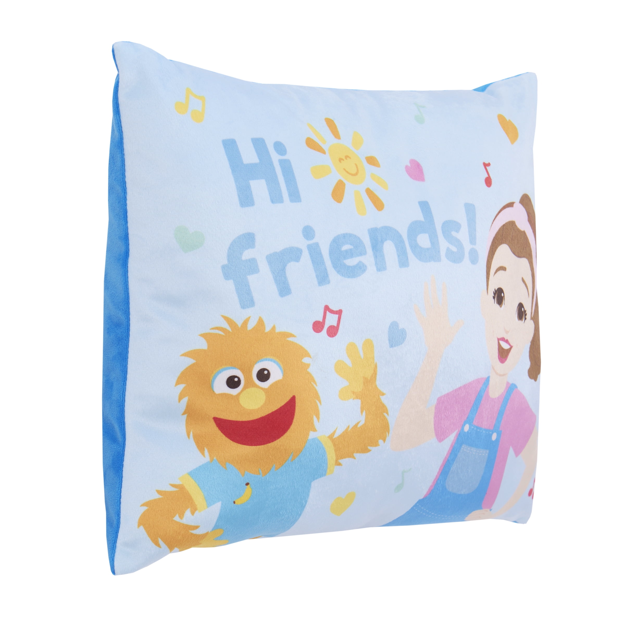 Ms. Rachel Happy Patchwork Toddler Pillow