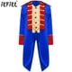 thumbnail image 2 of Disfraz de Halloween para niños y niñas, abrigo rojo británico, traje de Napoleón para niño, disfraz de Cosplay Colonial de la guerra revolucionaria, 2 of 5