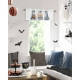 thumbnail image 2 of Halloween Valances for Windows Ghost Boo Window Curtain Rod Pocket Cute Spook Ghost Holiday Window Treatment Decor Valances for Kitchen Living Room Bedroom 42x12in, 2 of 7