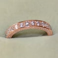 thumbnail image 4 of 2Ct Round Lab-Created Diamond Wedding Band Ring 14K Rose Gold Plated Silver, 4 of 5