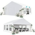 thumbnail image 4 of Garvee 20'x20' Wedding Party Tent in White, Outdoor Event Shelter Gazebo Canopy with 6 Removable Sidewalls, 4 of 8