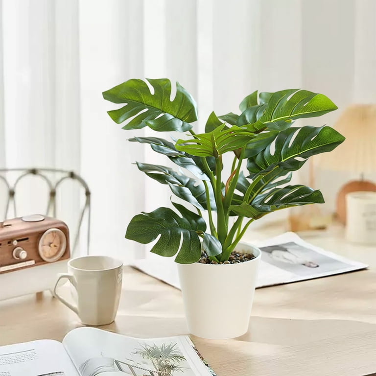 Taotanxi Artificial Potted Plants 13" Green Faux Plants Indoor Small Fake  Plant Decor for Home Table Office House Bathroom Shelf Living Room Desk ...