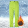 thumbnail image 2 of AHTJRT Snow Pants for Kids Girls Boys Winter Warm Fleece Hiking Skiing Pants Elastic Band Waterproof Windproof Trousers with Pockets Green 10-11 Years, 2 of 5