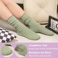 thumbnail image 4 of CoCoMangos 6 Pairs Ruffle Socks Soft Cute Frilly Turn-Cuff Long Casual Slouch Cotton Crew Socks for Women Gifts, 4 of 7