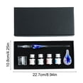 thumbnail image 3 of Glass Dip Pen Set,Crystal Glass Calligraphy Pen with Ink Bottles Pen Holder and Cleaning Cup Writing Gift Set for Drawing Signature Art Journaling, 3 of 7