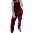 thumbnail image 3 of Women's Adjustable Straps Loose Bib Corduroy Jumpsuit Casual Jumpsuit with Pockets, 3 of 4