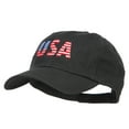 thumbnail image 2 of America USA Flag Embroidered Low Profile Cap - Black OSFM, 2 of 5