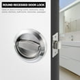 thumbnail image 7 of Round Recessed Door Lock Stainless Steel 304 Hidden Recessed Invisible Handle, Black 2 Pack, 7 of 7