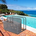 thumbnail image 2 of Outdoor Storage, Double Layer Poolside Float Storage, Patio Poolside Float Storage Basket,PE Rattan Outdoor Pool Caddy with Rolling Wheels for Floaties,Beach-Sturdy,Hollow Grey…, 2 of 8