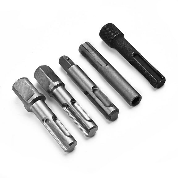 5Pcs 1/4" 3/8" 1/2" for Sds Plus Socket Driver Drill Bit Hex Shank Chuck Adaptor