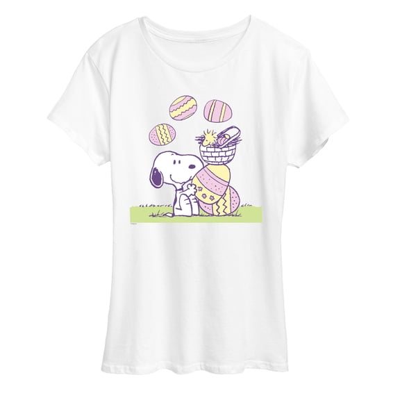 Peanuts - Easter Comic Panel - Women's Short Sleeve Graphic T-Shirt