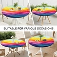 thumbnail image 7 of Colorful Tie Dye Mountain Pattern Round Fitted Tablecloth with Elastic Edge,Dining Table Cover Waterproof,Outdoor Round Tablecloth for Camping,Dining,Indoor and Outdoor, 7 of 7