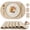 Taupe, variant on PROMATTOO Placemats Set of 6, Waterproof Heat Resistant Faux Leather Oval Table Mats,Sage Green