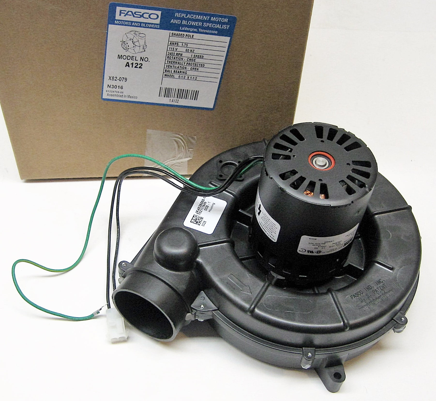Fasco Furnace Fan Motor A122 for Nordyne Intertherm 6219490 702111227