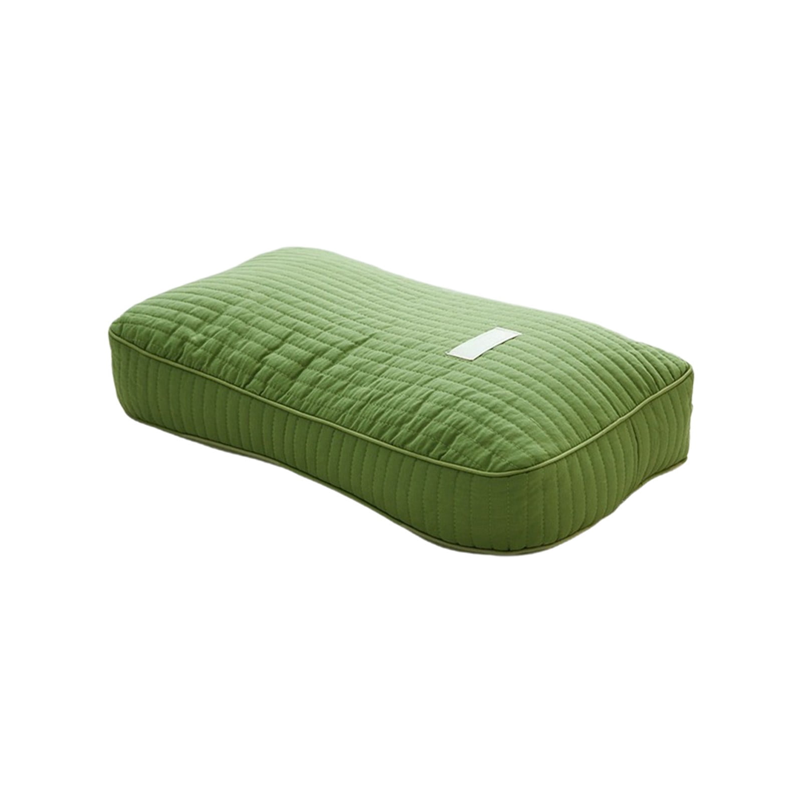 Alaparte Buckwheat Neck Pillow, Cottons Fabric Buckwheat Hulls Pillows For Sleeping, Cervical Neck Support, Cooling Lumbar Support Cushion For Pain Relief Green 19*10In