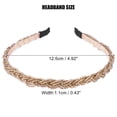 thumbnail image 2 of Unique Bargains 1 Pc Beaded Hair Hoop Headband Hairband for Women Gold Tone 0.43 Inch Wide, 2 of 7