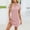 Pink, variant on Sexy Nightgown Solid Waffle Knit Women Night Gowns Short Collared Short Sleeve Beige Nightgown for Women,L