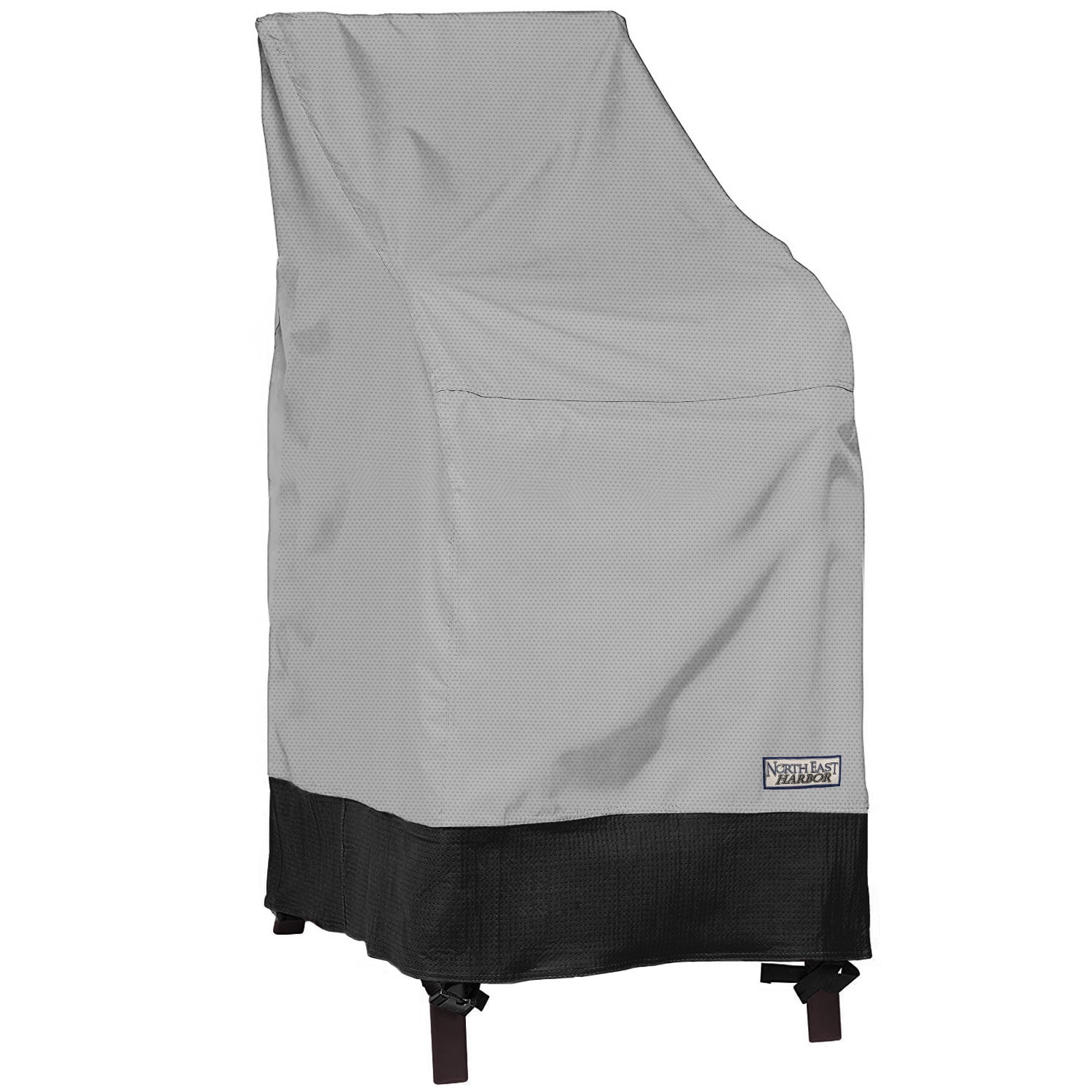 Gray Stackable Patio Chair Cover 28" UV Protected Waterproof Weather Resistant 