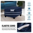 thumbnail image 3 of Funda protectora elástica para muebles de 27-32 pulgadas, funda protectora para muebles de 1 pieza, funda protectora para sofá con reposapiés cuadrado marino perfecl Fundas para reposapiés, 3 of 7