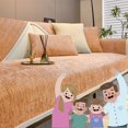 thumbnail image 1 of LAICAIW Simple Striped Chenille Anti-Scratch Couch Cover, Funnyfuzzy Sectional Sofa Cover (27.6 * 27.6IN,Orange), 1 of 7