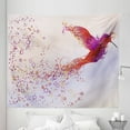 thumbnail image 1 of Birds Tapestry, Colored Sketch of Flying Broad-Billed Hummingbird with Feathers, Fabric Wall Hanging Decor for Bedroom Living Room Dorm, 5 Sizes, Burgundy Orange, by Ambesonne, 1 of 1