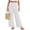 White, variant on Linen Cotton Casual Pants For Women With Pockets Solid Weekend Wear Home Lounge Summer Casual Comfort Outdoor Walks Easy Movement Relaxed Workday And Weekend Outfits Navy XL