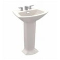 thumbnail image 4 of Toto Soiree 29-1/2" Pedestal Bathroom Sink with 3 Holes Drilled and Rear Overflow, Pedestal Included, Available in Various Colors, 4 of 7