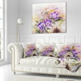 thumbnail image 3 of Designart Purple Wildflowers - Floral Throw Pillow - 18x18, 3 of 5