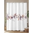 thumbnail image 4 of Shower Curtains Flowers Butterfly Bath Curtain Watercolor Style Waterproof Bathroom Shower Curtain Set with Hooks Decoration 72 x 84 Inches, 4 of 7