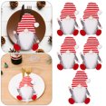 thumbnail image 3 of Soporte para Cubiertos Navideño Adorno El Papá Noel (sombrero A Rayas) 5 Uds., 3 of 5