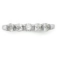 thumbnail image 4 of 14K White Gold Ring Band Wedding Diamond Round 5-Stone , Size 6, 4 of 7