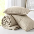 thumbnail image 7 of Regency Heights Lightweight Quilt Sets , 3 Piece Soft Bedding Sets, Full/Queen Coverlet Set with Pillow Shams, Neutral, 7 of 7