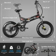 thumbnail image 5 of Gocio Foldable Electric Bikes Adult 20"x4" Fat Tire Electric Bike, 48V 10.4Ah, 500W Electric Mountain Bike Full Suspension, LCD, Shimano 7 Speed Electric Cruiser Bicycle UL2849 Certified, 5 of 10