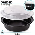 thumbnail image 4 of Meal Prep Round Plastic Containers - New Improved Lid - Reusable BPA Free Food Containers with Airtight Lids - Microwavable, Freezer and Dishwasher Safe - Stackable Salad Bowls - 30 Pack, 28oz, 4 of 9