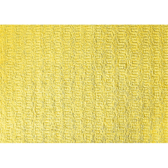 Ahgly Company Machine Washable Indoor Rectangle Oriental Yellow Industrial Area Rugs, 3' x 5'
