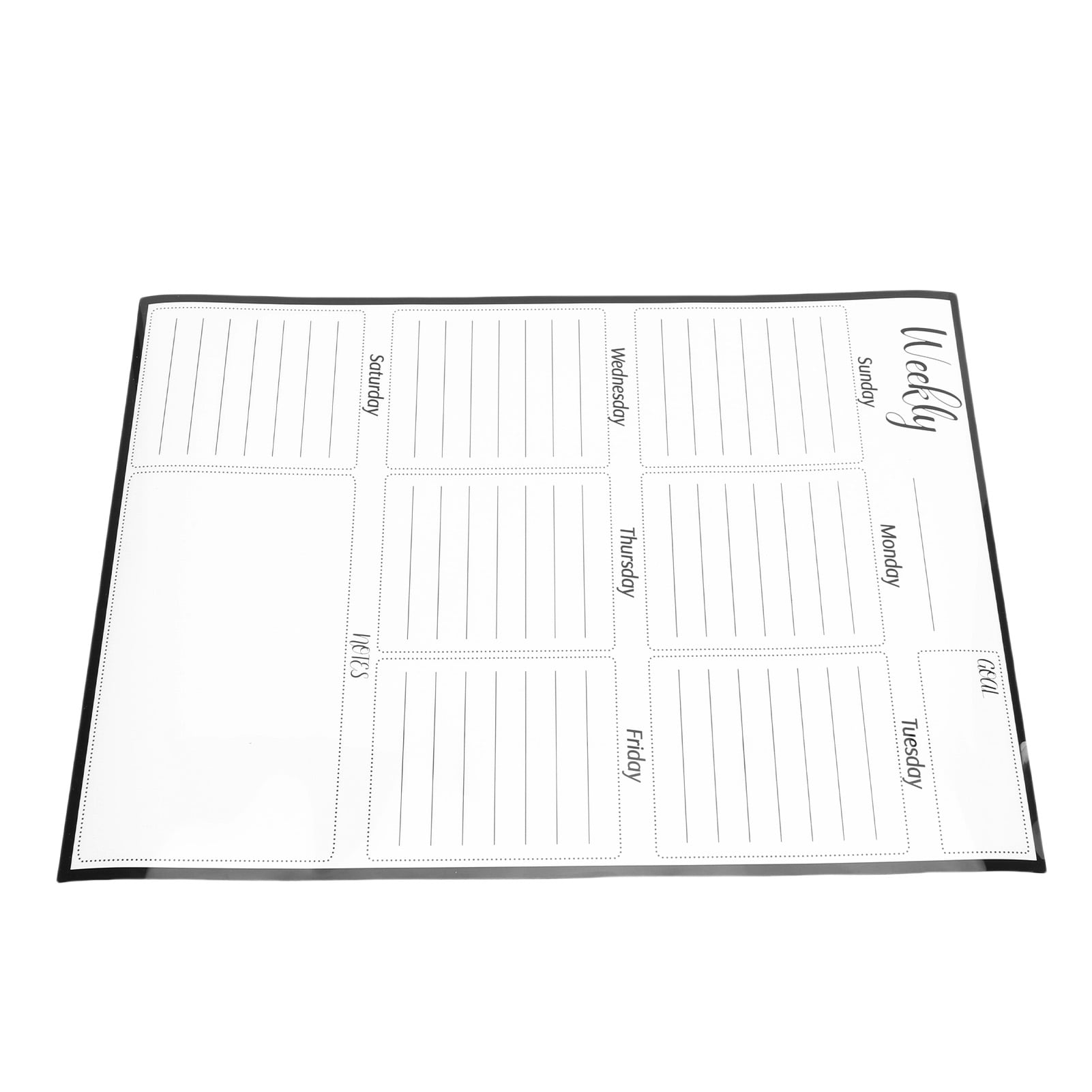 NFTIGB Magnet Weekly Planner Dry Erase Whiteboard Vertical To Do List Sheet for Home Office Classroom Stainless Steel Fridge Door, 13.38 in
