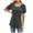 Black, variant on Women's Yoga Short Sleeve Tight V-Neck Sports T-Shirt - High Strength Fitness Clothing with Padded Support, True to Size (S-L)