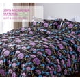 thumbnail image 4 of Floral Duvet Cover Set Cornflower Black Queen, 4 of 8