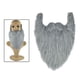 thumbnail image 3 of Suministros para fiestas de disfraces de bigote, barba postiza larga, accesorio facial para adultos y niños. Gris, 3 of 9