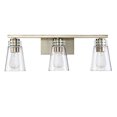 thumbnail image 2 of Brannon 3-Light Bathroom Vanity Light in Noble Brass, 2 of 6