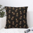 thumbnail image 4 of Yiaed Gold Glitter Pineapples Print Pillow Covers Super Soft Decorative Square Throw Pillow Covers Case Cushion Covers for Sofa Couch Bedroom Car Decor（No pillow core）-12"x12", 4 of 7