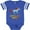 Football Blue and White, variant on Inktastic Born to Run Wild- galloping horse Boys or Girls Baby Bodysuit