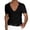 Black, variant on Mens Deep V Neck Short Sleeve T-Shirts Slim Fit Stretch Undershirt Soft Lightweight Casual Daily Wear Tops