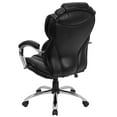 thumbnail image 2 of High Back Transitional Style Black Leather Executive Swivel Office Chair with Arms, 2 of 8