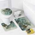 thumbnail image 4 of 4 Pieces Chinese Style Dragon Shower Curtain Set Ink Painting Contemporary Bathroom Decor Sets with Rugs Bathroom Accessories Set Bathroom Curtain Shower Set with 12 Hooks, 4 of 8