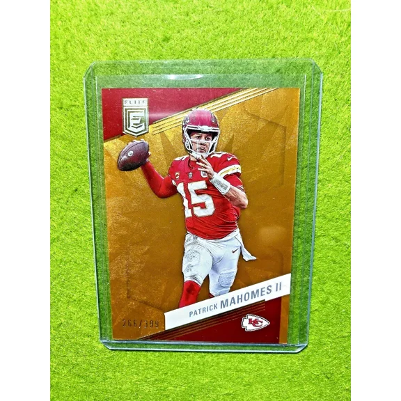 Patrick Mahomes ORANGE FOIL # /399 Card Jersey #15 CHIEFS SP 2023 Donruss Elite
